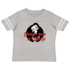 Boop-Oop-A-Doop Toddler Football Jersey Tee-Direct To Garment Print-Brisco Baby