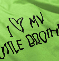 I Love My Little Brother Romper Bodysuit-Direct To Garment Print-Brisco Baby