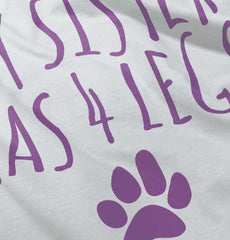 Sister has 4 legs Toddler Ruffled Trim T-Shirt-Direct To Garment Print-Brisco Baby