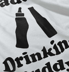 Drinking Buddy Baby Ruffled Trim Romper-Direct To Garment Print-Brisco Baby