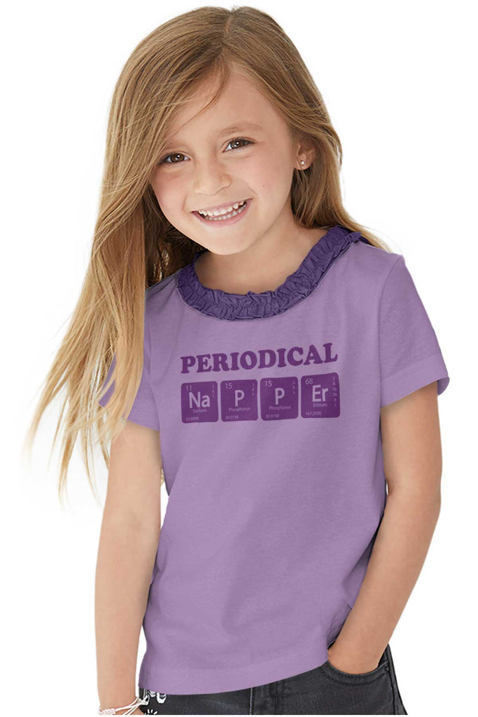 Nap Periodically Toddler Ruffled Trim T-Shirt-Direct To Garment Print-Brisco Baby