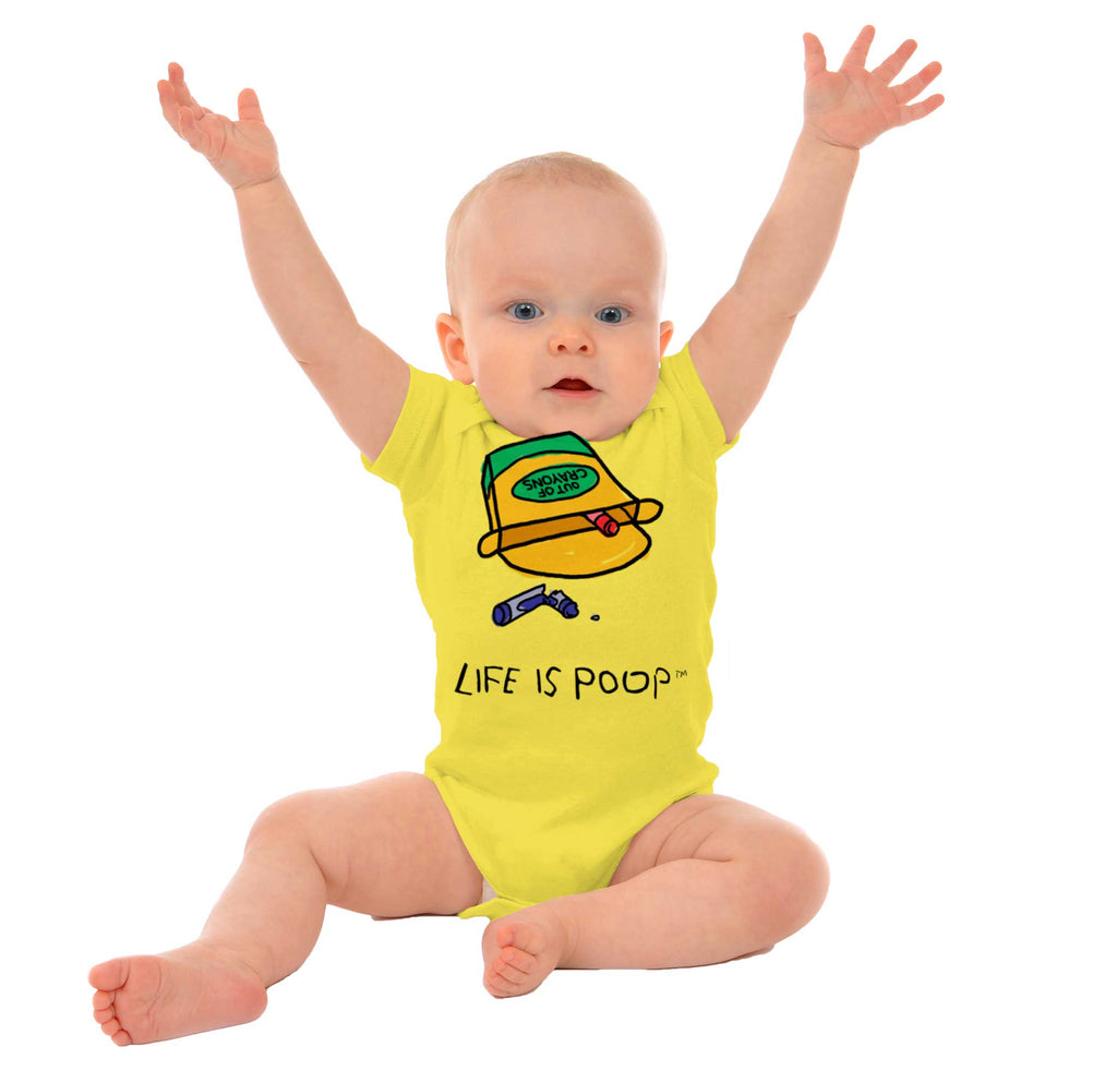 Out of Crayons Romper Bodysuit-Direct To Garment Print-Brisco Baby