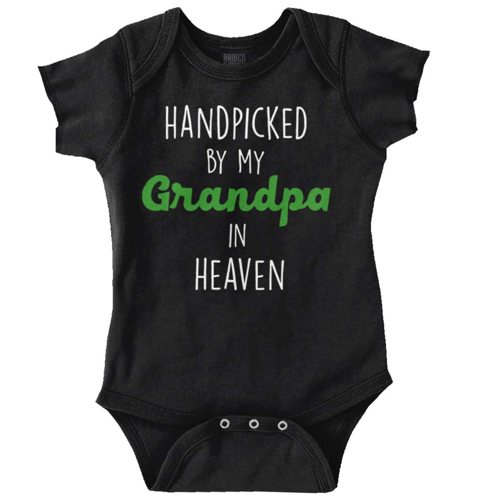 Handpicked By Grandpa Romper Bodysuit-Direct To Garment Print-Brisco Baby