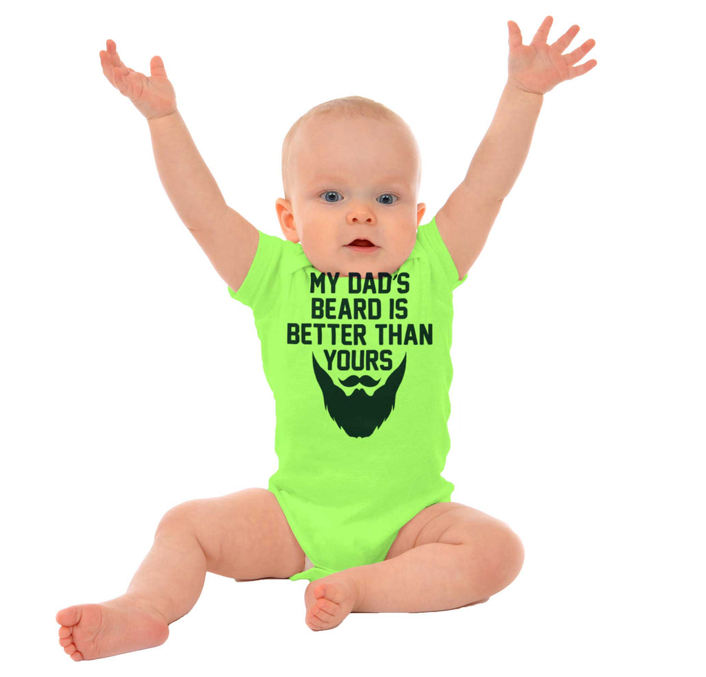 Dad's Beard Romper Bodysuit-Direct To Garment Print-Brisco Baby
