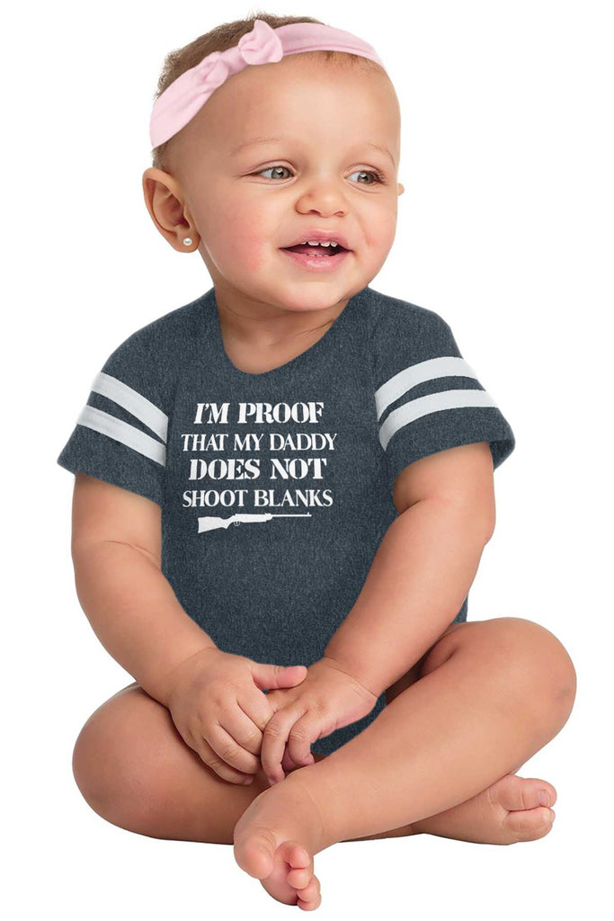 Shoot Blanks Football Romper Bodysuit-Direct To Garment Print-Brisco Baby