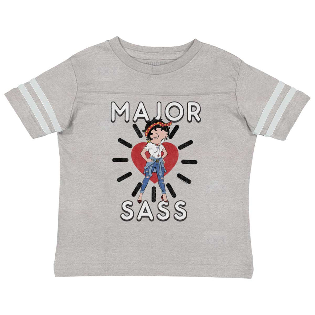 Betty The Riveter Toddler Football Jersey Tee-Direct To Garment Print-Brisco Baby