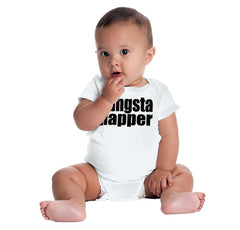 Gangsta Napper Romper Bodysuit-Direct To Garment Print-Brisco Baby