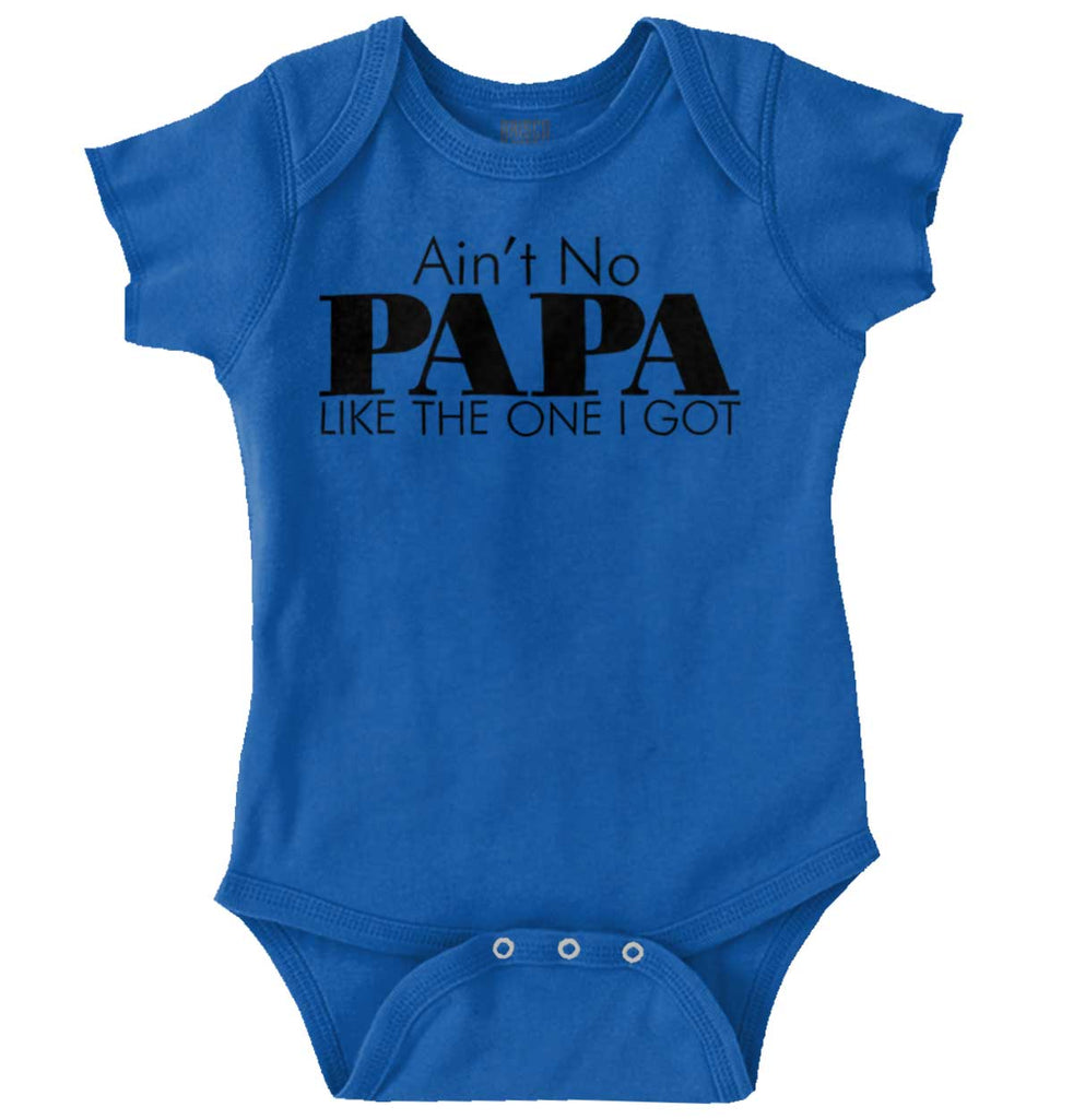 Ain't No Papa Like Mine Romper Bodysuit-Direct To Garment Print-Brisco Baby
