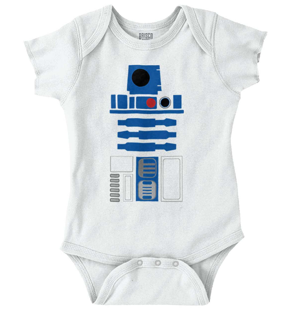 R2D2 Romper Bodysuit-Direct To Garment Print-Brisco Baby