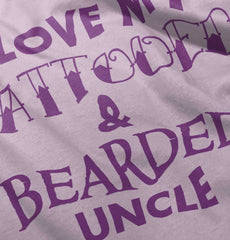 Love My Tattooed Bearded Uncle Infant Toddler T Shirt-Direct To Garment Print-Brisco Baby
