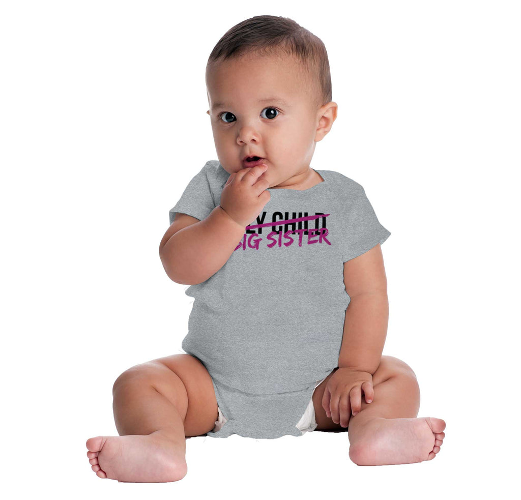 Only Child Big Sister Romper Bodysuit-Direct To Garment Print-Brisco Baby