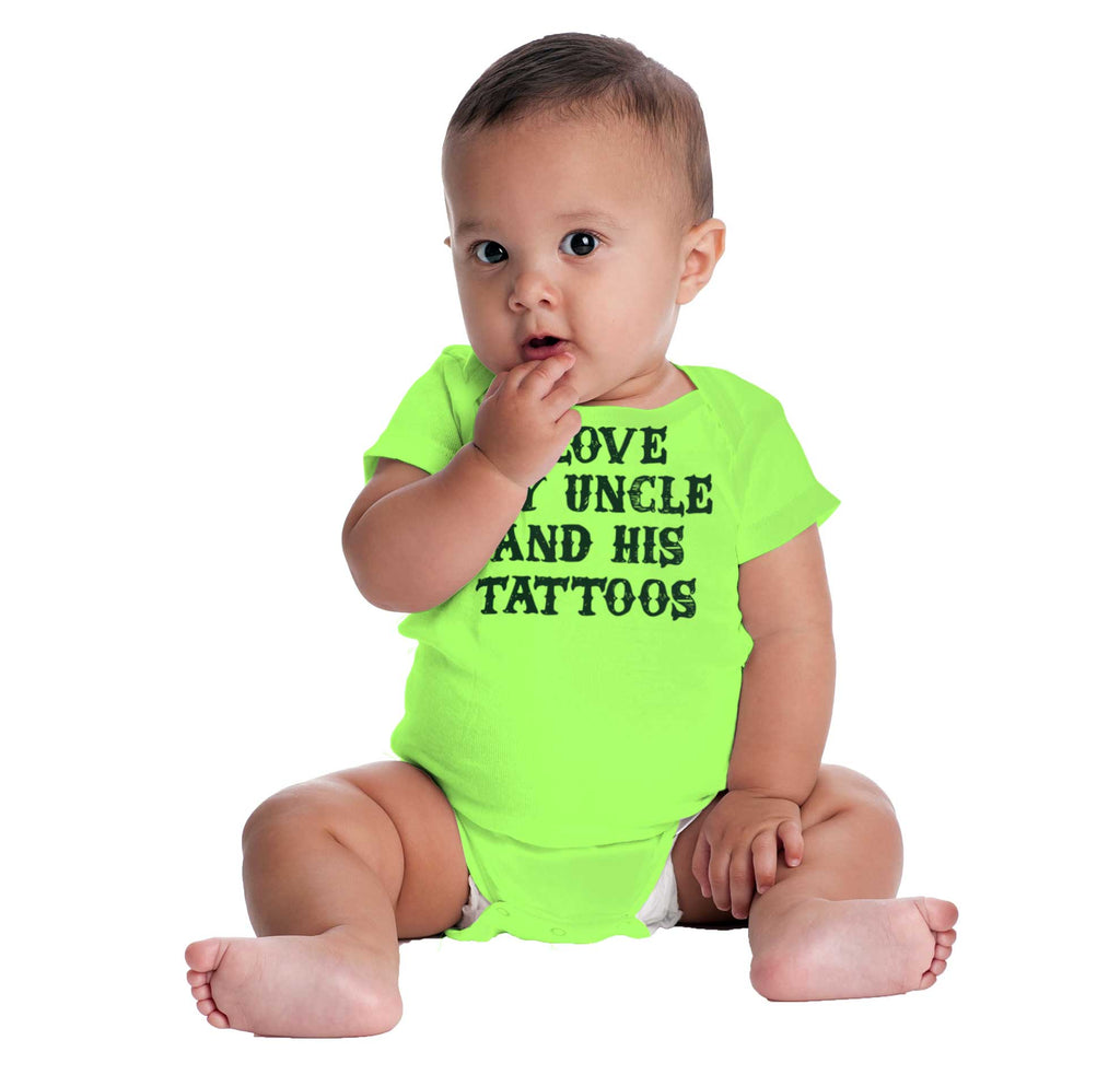 Uncle's Tattoos Romper Bodysuit-Direct To Garment Print-Brisco Baby