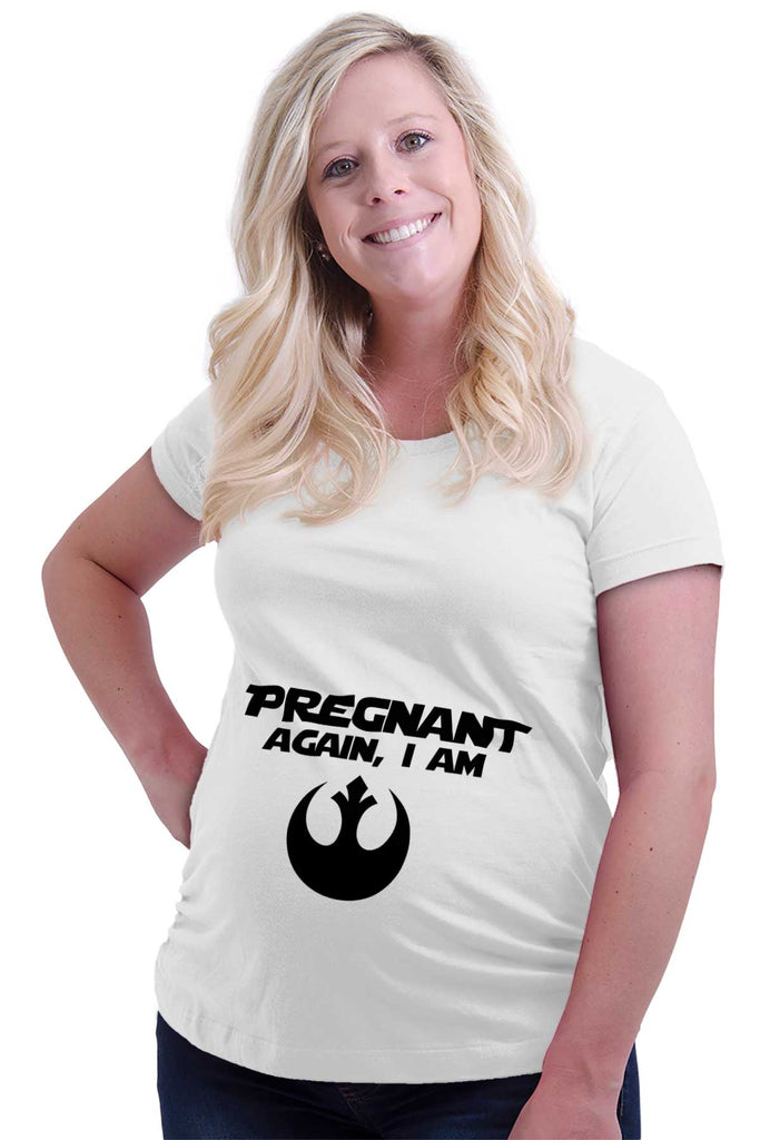 Pregnant Again, I Am Maternity T-Shirt-Direct To Garment Print-Brisco Baby