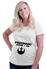Pregnant Again, I Am Maternity T-Shirt-Direct To Garment Print-Brisco Baby