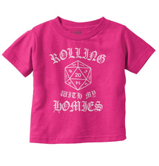 Rolling With My Homies Dungeons Infant Toddler T Shirt-Direct To Garment Print-Brisco Baby