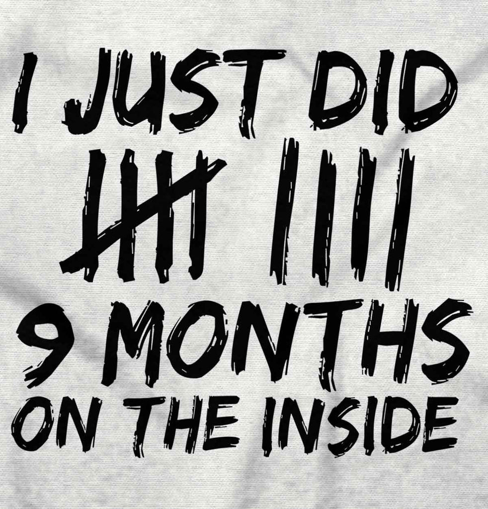 9 Months Inside Romper Bodysuit-Direct To Garment Print-Brisco Baby