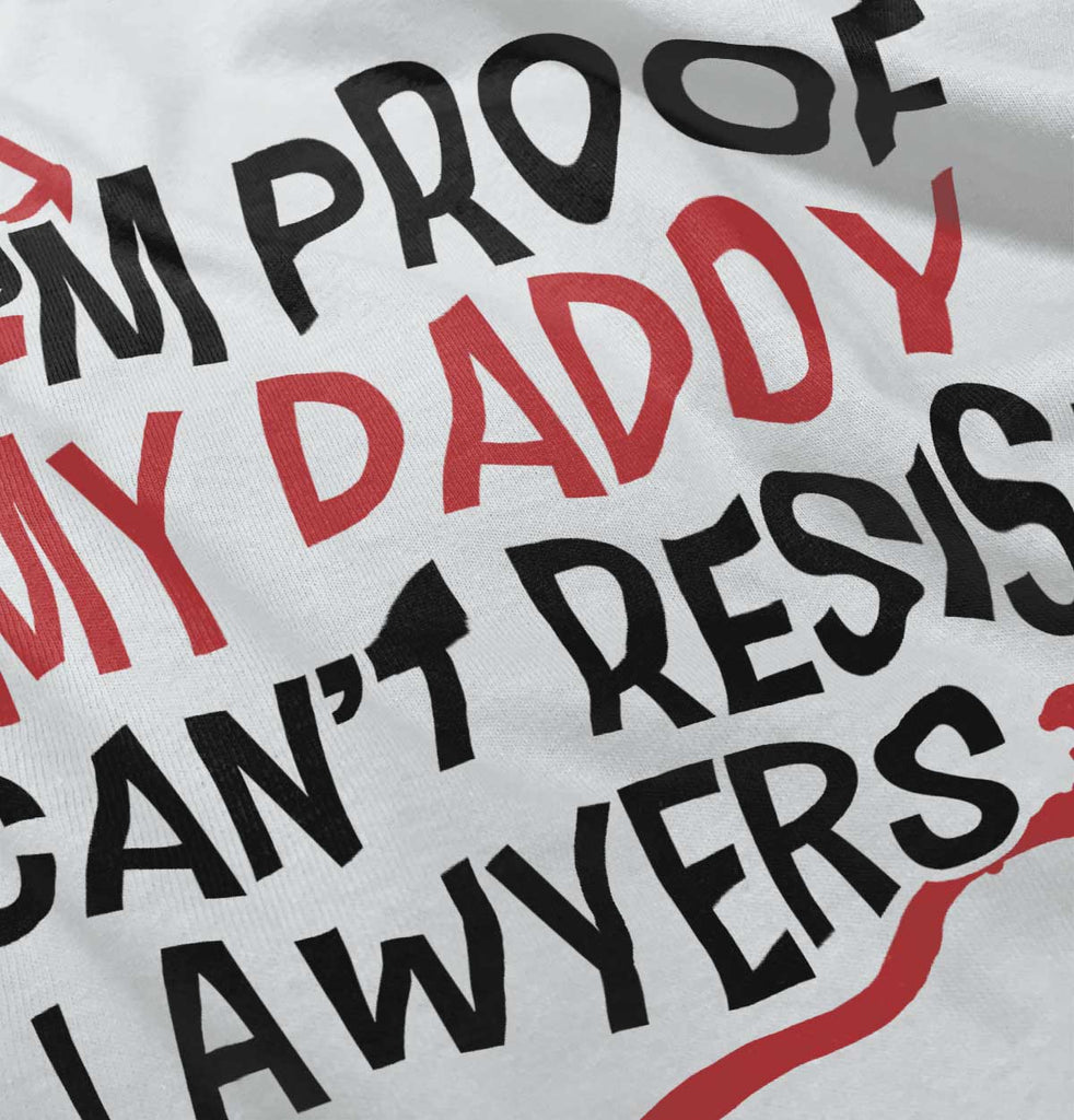 Cant Resist Lawyers Romper Bodysuit-Direct To Garment Print-Brisco Baby