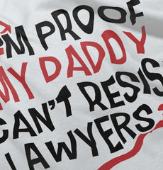 Cant Resist Lawyers Romper Bodysuit-Direct To Garment Print-Brisco Baby