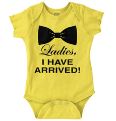 I Have Arrived Romper Bodysuit-Direct To Garment Print-Brisco Baby