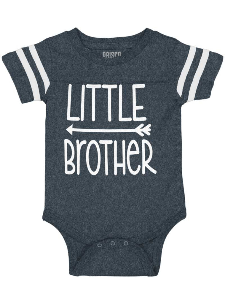 Little Brother Football Romper Bodysuit-Direct To Garment Print-Brisco Baby