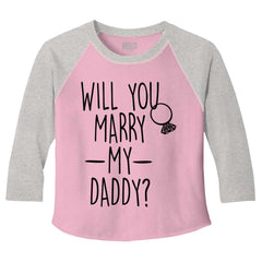 Marry My Daddy Toddler Baseball-Direct To Garment Print-Brisco Baby