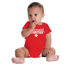 Mermaid Off Duty Romper Bodysuit-Direct To Garment Print-Brisco Baby