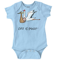 Stork Romper-Direct To Garment Print-Brisco Baby