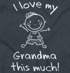Love My Grandma Toddler Football Jersey Tee-Direct To Garment Print-Brisco Baby