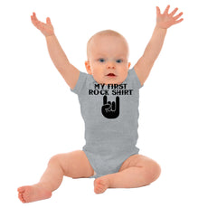 Rock Shirt Romper Bodysuit-Direct To Garment Print-Brisco Baby