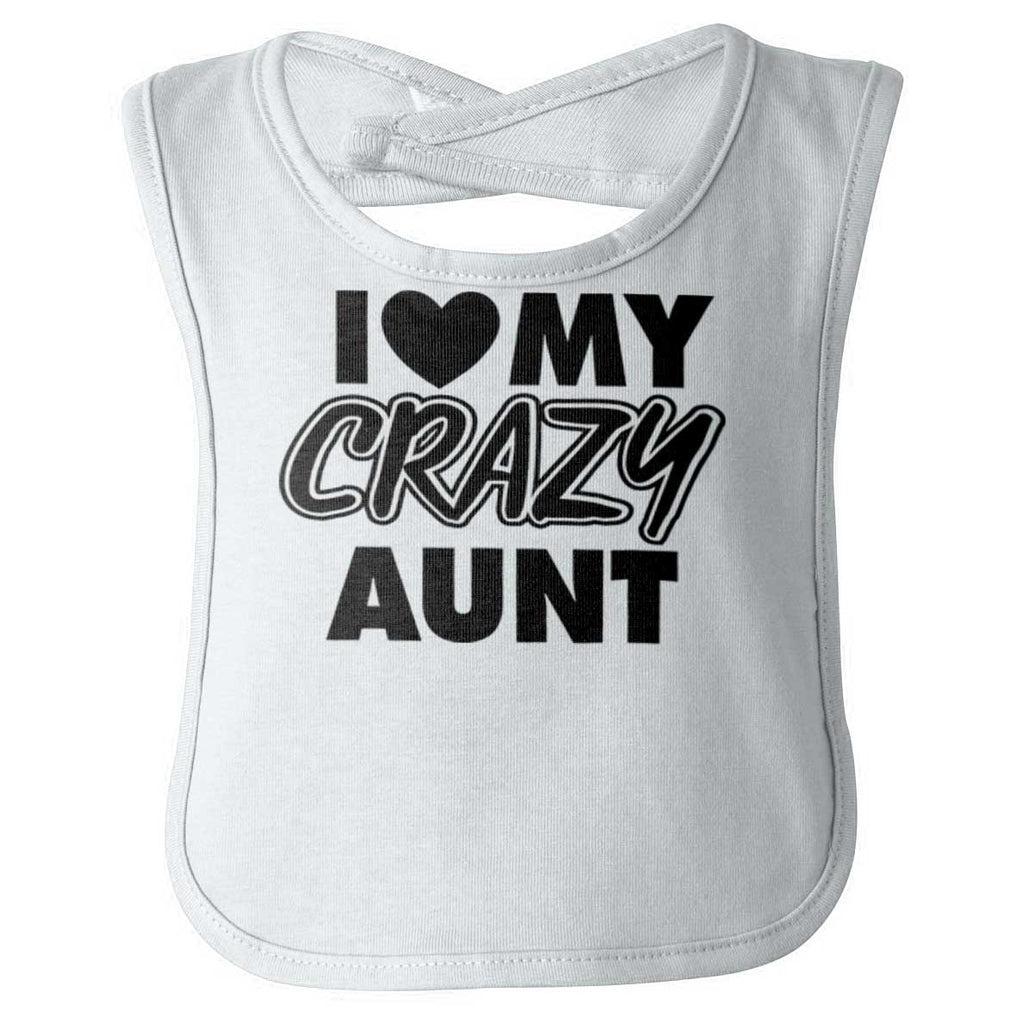 Crazy Aunt Infant Baby Bib-Direct To Garment Print-Brisco Baby
