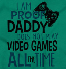 Daddy Plays Video Games Toddler Pullover Hoodie-Direct To Garment Print-Brisco Baby