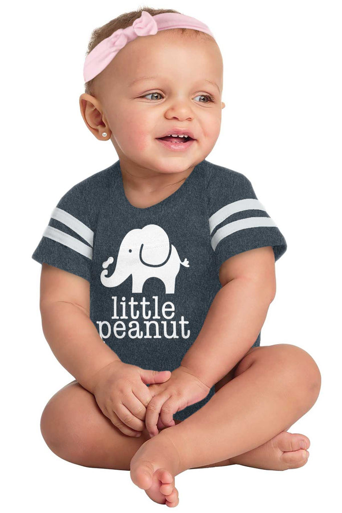 Elephant Peanut Football Romper Bodysuit-Direct To Garment Print-Brisco Baby