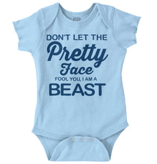 Pretty Face Romper Bodysuit-Direct To Garment Print-Brisco Baby