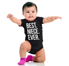 Best Niece Ever Romper Bodysuit-Direct To Garment Print-Brisco Baby