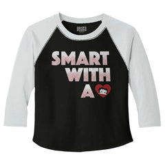 Smart With A Heart Toddler Baseball-Direct To Garment Print-Brisco Baby