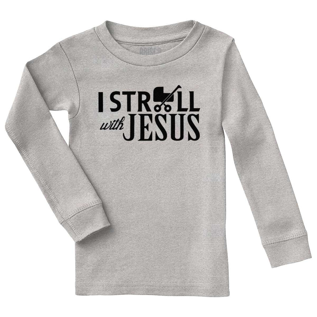 Stroll With Jesus Solid Baby Pajama Top-Direct To Garment Print-Brisco Baby