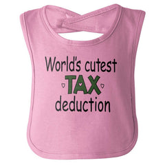 Cutest Tax Deduction Infant Baby Bib-Direct To Garment Print-Brisco Baby