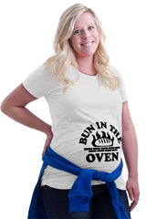 Bun In The Oven Maternity T-Shirt-Direct To Garment Print-Brisco Baby