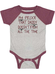 Fish All The Time Raglan Romper Bodysuit-Direct To Garment Print-Brisco Baby