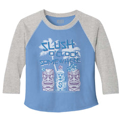 Slush O Clock Somewhere Toddler Baseball-Direct To Garment Print-Brisco Baby