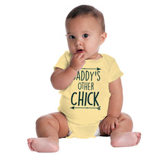 Daddy's Other Chick Romper Bodysuit-Direct To Garment Print-Brisco Baby