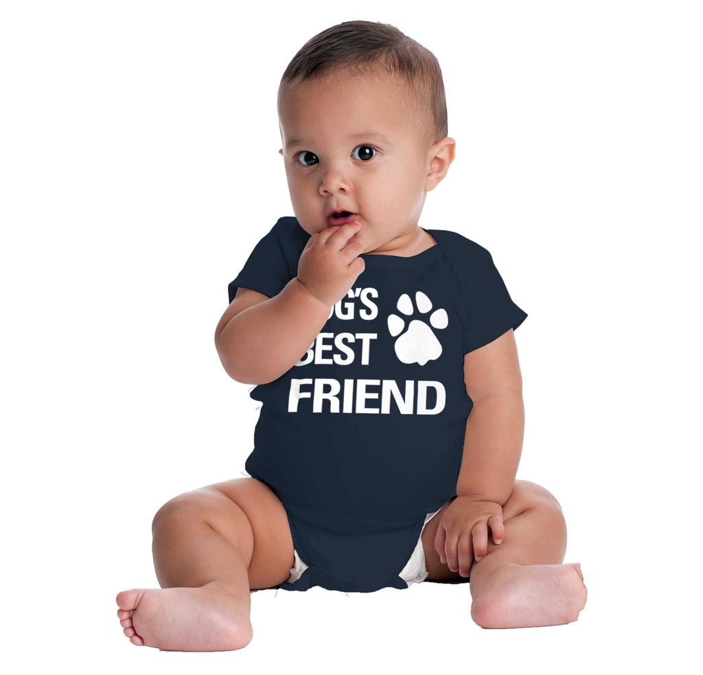 Dog's Best Friend Romper Bodysuit-Direct To Garment Print-Brisco Baby