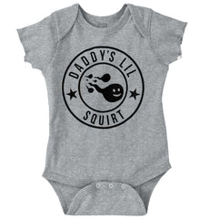 Daddy's Lil Squirt Romper Bodysuit-Direct To Garment Print-Brisco Baby
