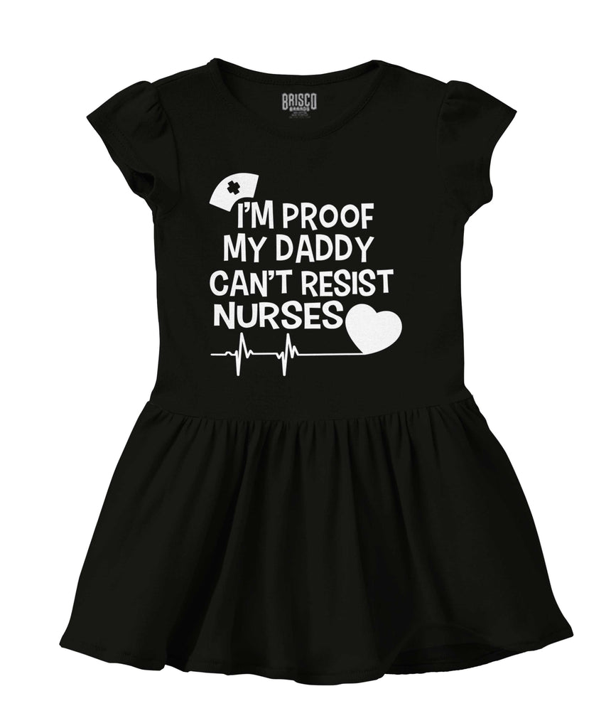 Can't Resist Nurses Solid Baby Infant Dress-Direct To Garment Print-Brisco Baby