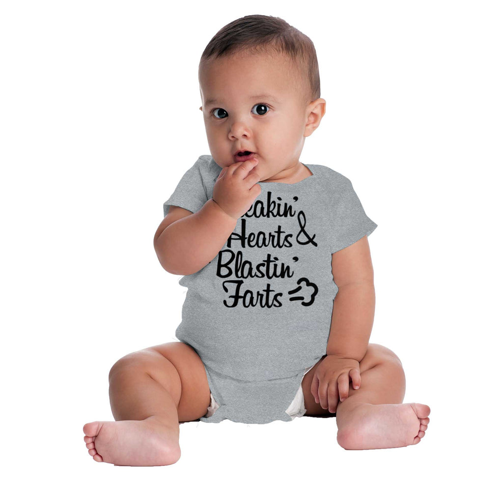 Blastin Farts Romper Bodysuit-Direct To Garment Print-Brisco Baby