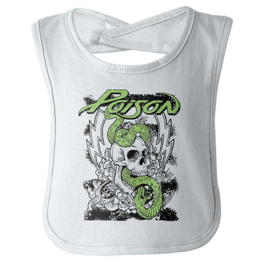 Graphic Poison Infant Baby Bib-Direct To Garment Print-Brisco Baby