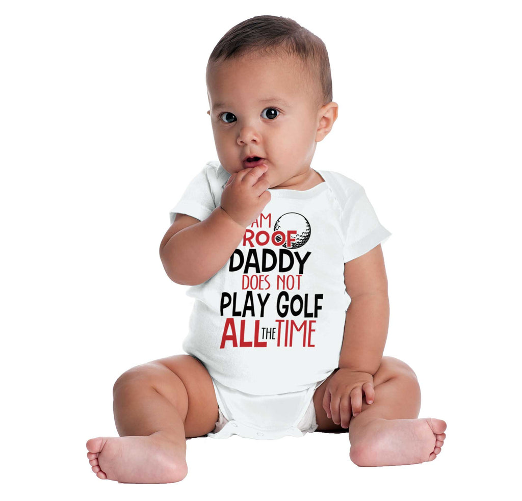 Golfing Dad Romper Bodysuit-Direct To Garment Print-Brisco Baby