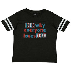 Everyone Loves Icee Toddler Football Jersey Tee-Direct To Garment Print-Brisco Baby