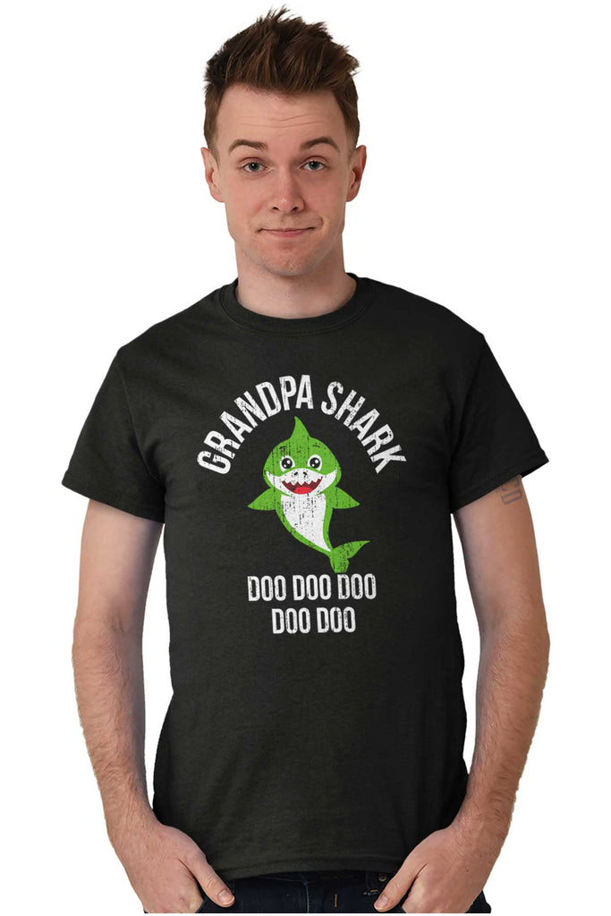 Cartoon Grandpa Shark T Shirt-Direct To Garment Print-Brisco Baby