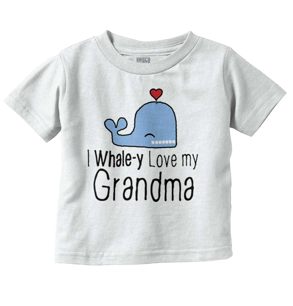 I Whale-y Love My Grandma Infant Toddler T Shirt-Direct To Garment Print-Brisco Baby